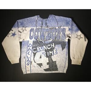 ULTRA RARE VINTAGE MAGIC JOHNSON TS DALLAS COWBOYS SWEATSHIRT SIZE SMALL 90S AOP